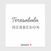 Modern Script Stylish Monogram Design Aufkleber (Blatt)