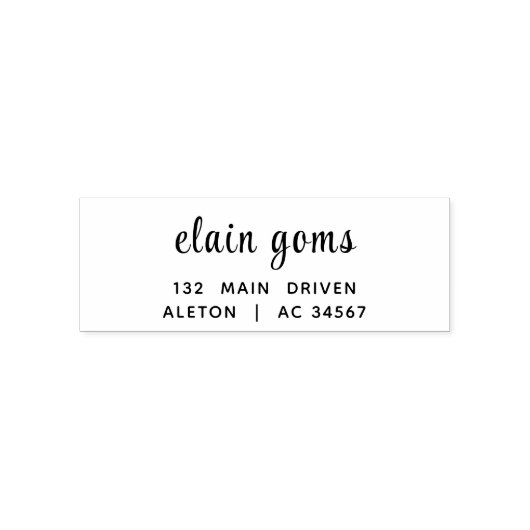 Modern Script | Stylish Trendy Return Address Permastempel (Design)