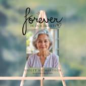 Modern Script Sympathy Photo Memorial Acrylschild (Neutral)