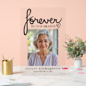 Modern Script Sympathy Photo Memorial Acrylschild (Hochzeit)