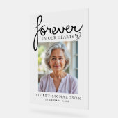 Modern Script Sympathy Photo Memorial Acrylschild (Winkel)