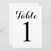 Modern Script Tabelle 1 | TISCHNUMMER (Vorne/Hinten)