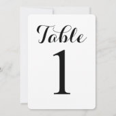 Modern Script Tabelle 1 | TISCHNUMMER (Rückseite)
