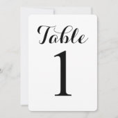 Modern Script Tabelle 1 | TISCHNUMMER (Vorderseite)