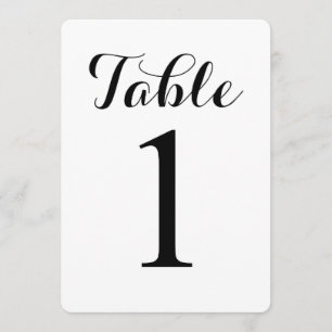 Modern Script Tabelle 1   TISCHNUMMER