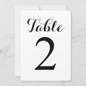 Modern Script Tabelle 2 | TISCHNUMMER (Rückseite)