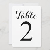 Modern Script Tabelle 2 | TISCHNUMMER (Vorderseite)