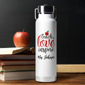 Modern Script Teach Love Inspire Teacher Trinkflasche