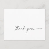 Modern Script Thank You Postcard Postkarte (Vorderseite)