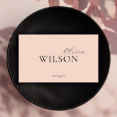 Modern Script Typografy Blush Pink Beruflich Visitenkarte