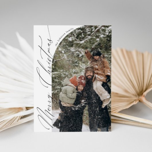 Modern Script Typografy Half Arch Foto Weihnachten