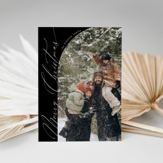 Modern Script Typografy Half Arch Foto Weihnachten