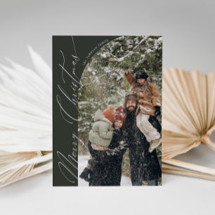 Modern Script Typografy Half Arch Foto Weihnachten