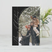 Modern Script Typografy Half Arch Foto Weihnachten (Stehend Vorderseite)