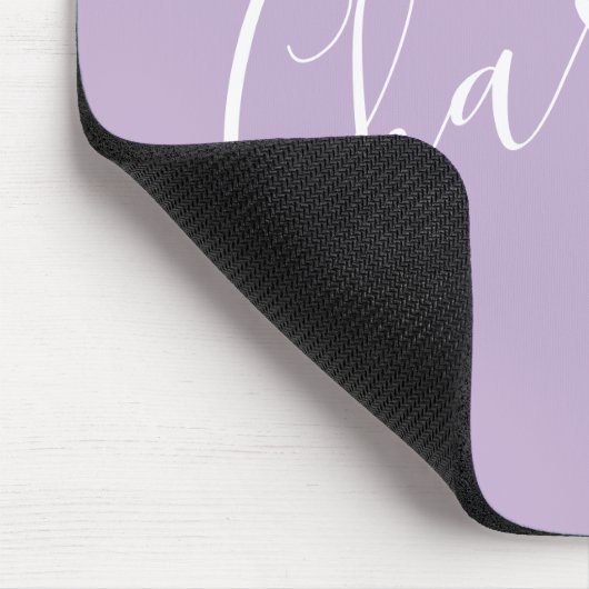 Modern Script Typografy Name Simple Orchid Bloom Mousepad (Ecke)