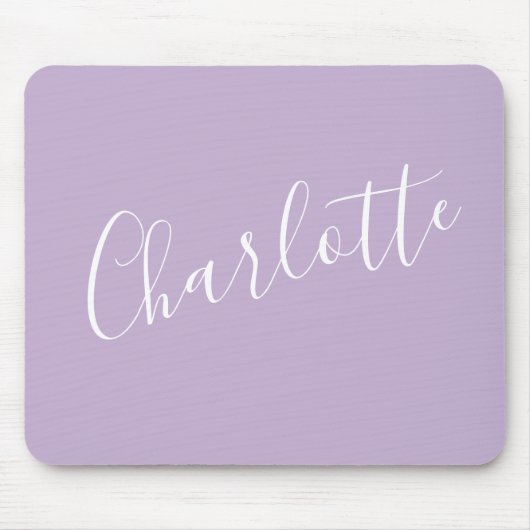 Modern Script Typografy Name Simple Orchid Bloom Mousepad (Vorne)