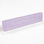 Modern Script Typografy Name Simple Orchid Bloom Namensplakette