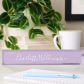 Modern Script Typografy Name Simple Orchid Bloom Namensplakette