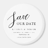 Modern Script Typografy Save the Date Magnet (Vorne)
