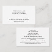 Modern Script Typography Business Card Visitenkarte (Vorne/Hinten)