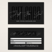 Modern script typography business gift card (Vorne & Hinten)