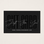 Modern script typography business gift card  (Vorderseite)