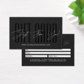 Modern script typography business gift card  (Schreibtisch)
