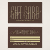 Modern script typography business gift card (Vorne & Hinten)