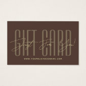 Modern script typography business gift card (Vorderseite)