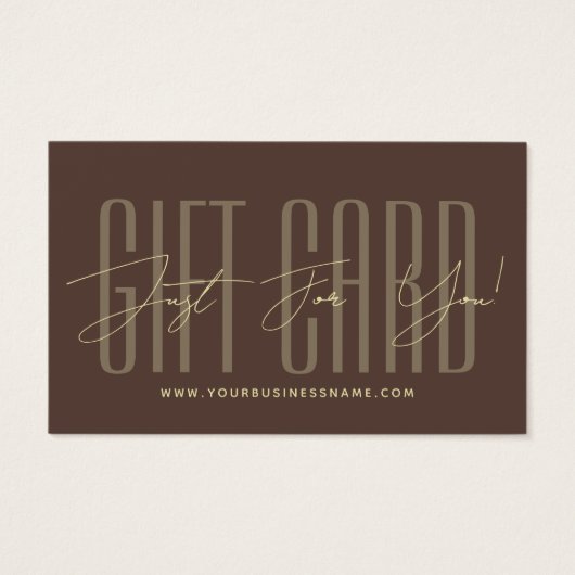 Modern script typography business gift card  (Vorderseite)