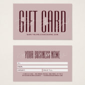 Modern script typography business gift card (Vorne & Hinten)