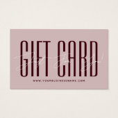 Modern script typography business gift card  (Vorderseite)