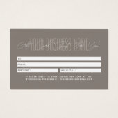 Modern script typography business gift card  (Rückseite)