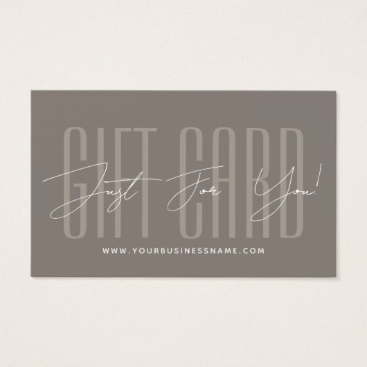 Modern script typography business gift card  (Vorderseite)
