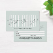 Modern script typography business gift card  (Schreibtisch)