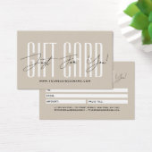 Modern script typography business gift card  (Schreibtisch)