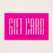 Modern script typography business gift card  (Vorderseite)