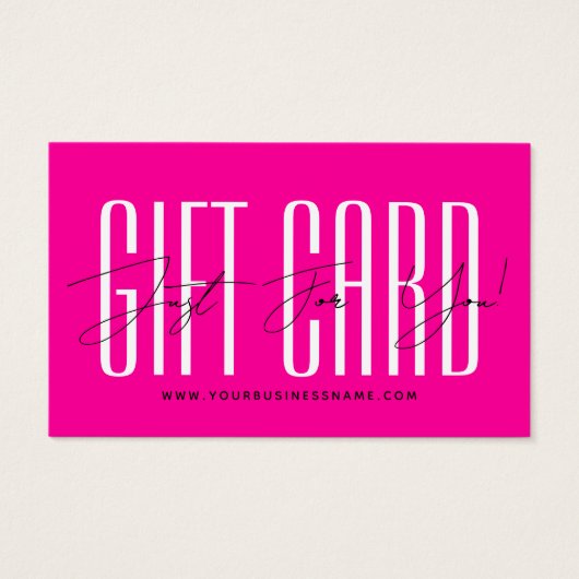 Modern script typography business gift card  (Vorderseite)