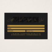 Modern script typography business gift card  (Rückseite)