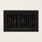 Modern script typography business gift card  (Vorderseite)