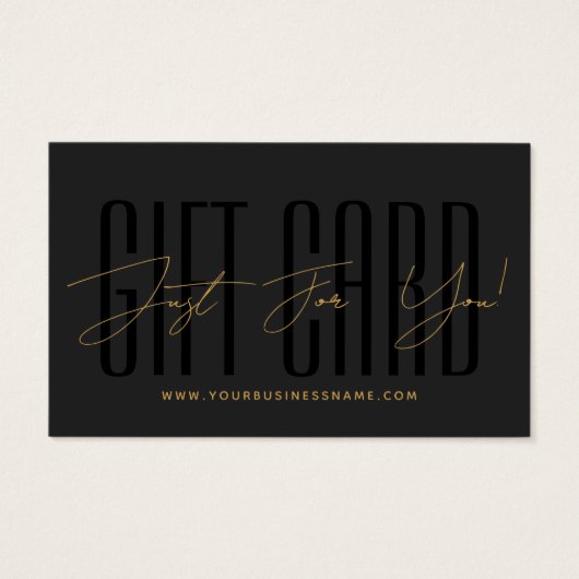 Modern script typography business gift card  (Vorderseite)