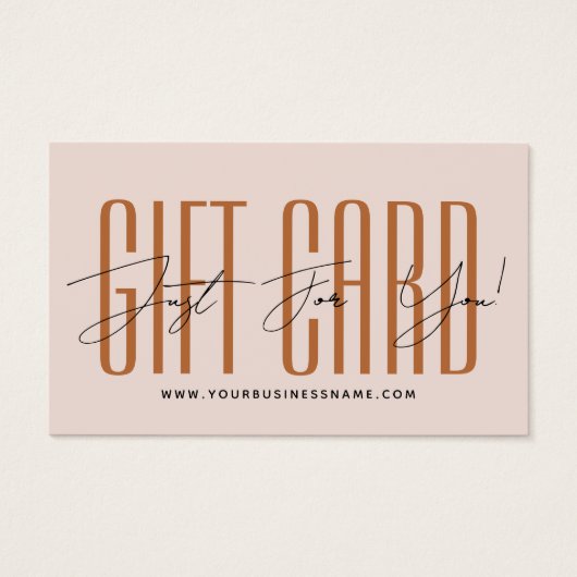 Modern script typography business gift card  (Vorderseite)