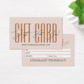 Modern script typography business gift card  (Schreibtisch)