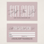 Modern script typography business gift card  (Vorne & Hinten)