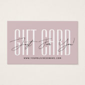 Modern script typography business gift card  (Vorderseite)
