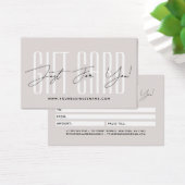 Modern script typography business gift card  (Schreibtisch)