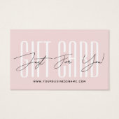 Modern script typography business gift card  (Vorderseite)