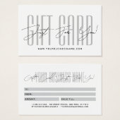 Modern script typography business gift card  (Vorne & Hinten)
