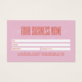 Modern script typography business gift card  (Rückseite)