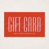 Modern script typography business gift card  (Vorderseite)